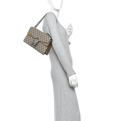 Gucci GG Supreme Monogram Small Dionysus Shoulder Bag Taupe 2 of 13