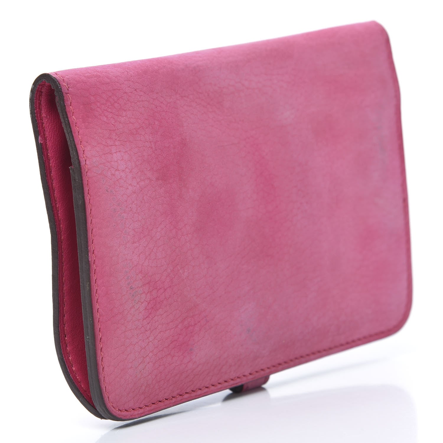 Hermes Taurillon Gaucho Dogon Compact Wallet Fuchsia 3 of 11
