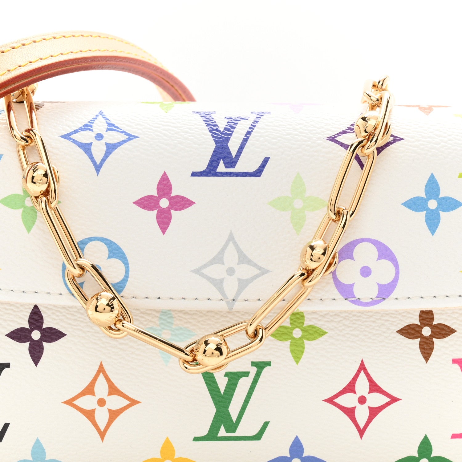 Louis Vuitton LV X TM Monogram Multicolor Ivy Wallet On Chain White 7 of 10