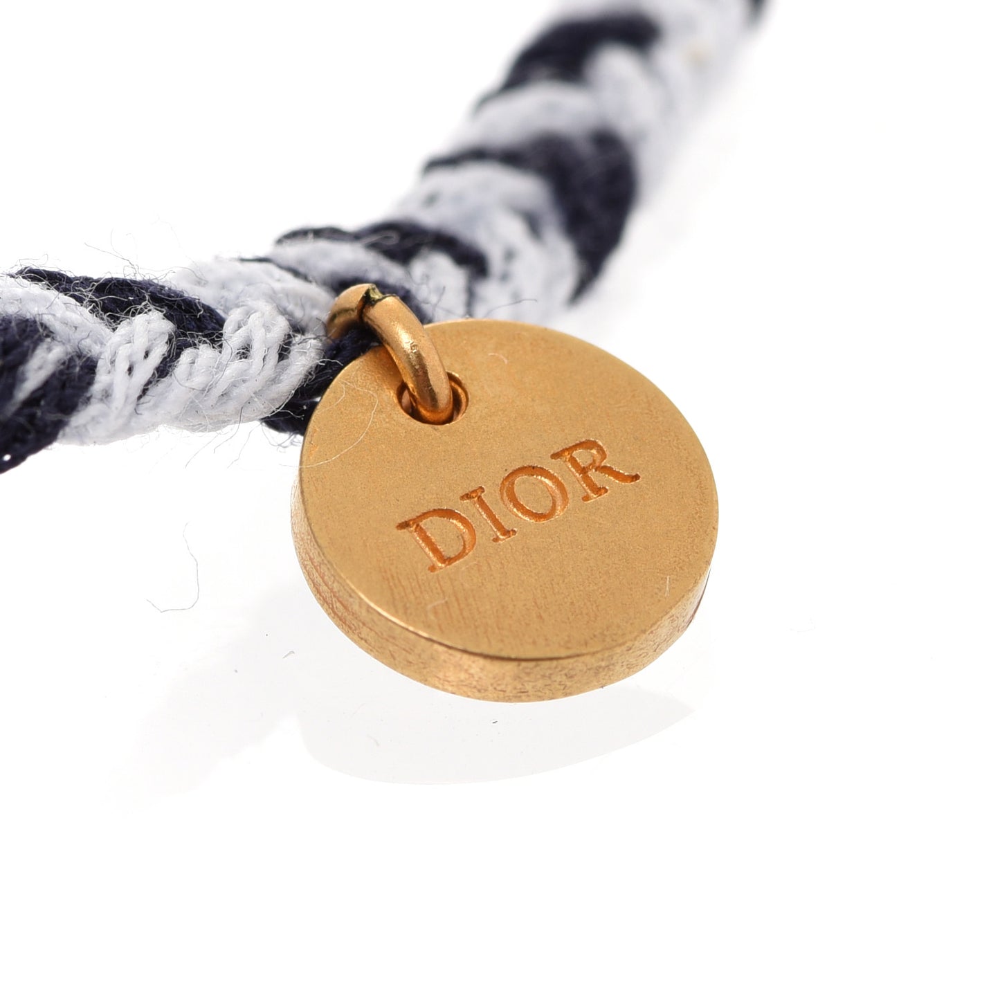 Woven Cotton J'Adior Charm Bracelet Blue
