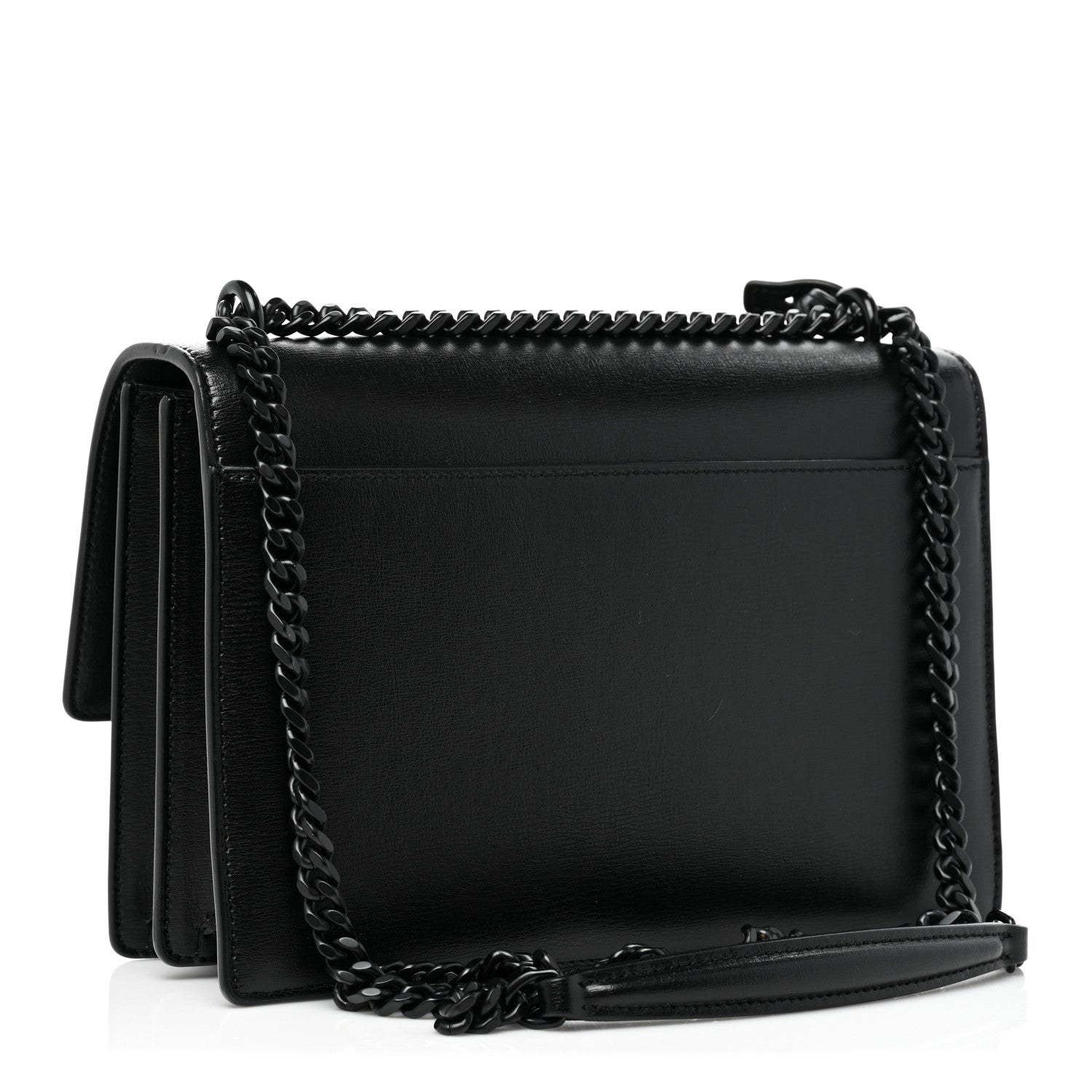 Saint Laurent Calfskin Medium Monogram Monochrome Sunset Black 3 of 8