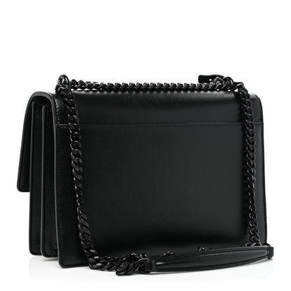 Saint Laurent Calfskin Medium Monogram Monochrome Sunset Black 3 of 8