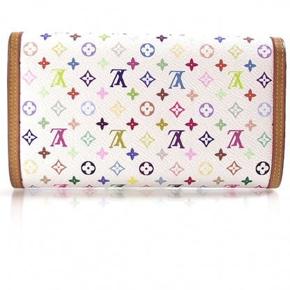 Louis Vuitton Monogram Multicolor Porte Tresor International Wallet White 2 of 9