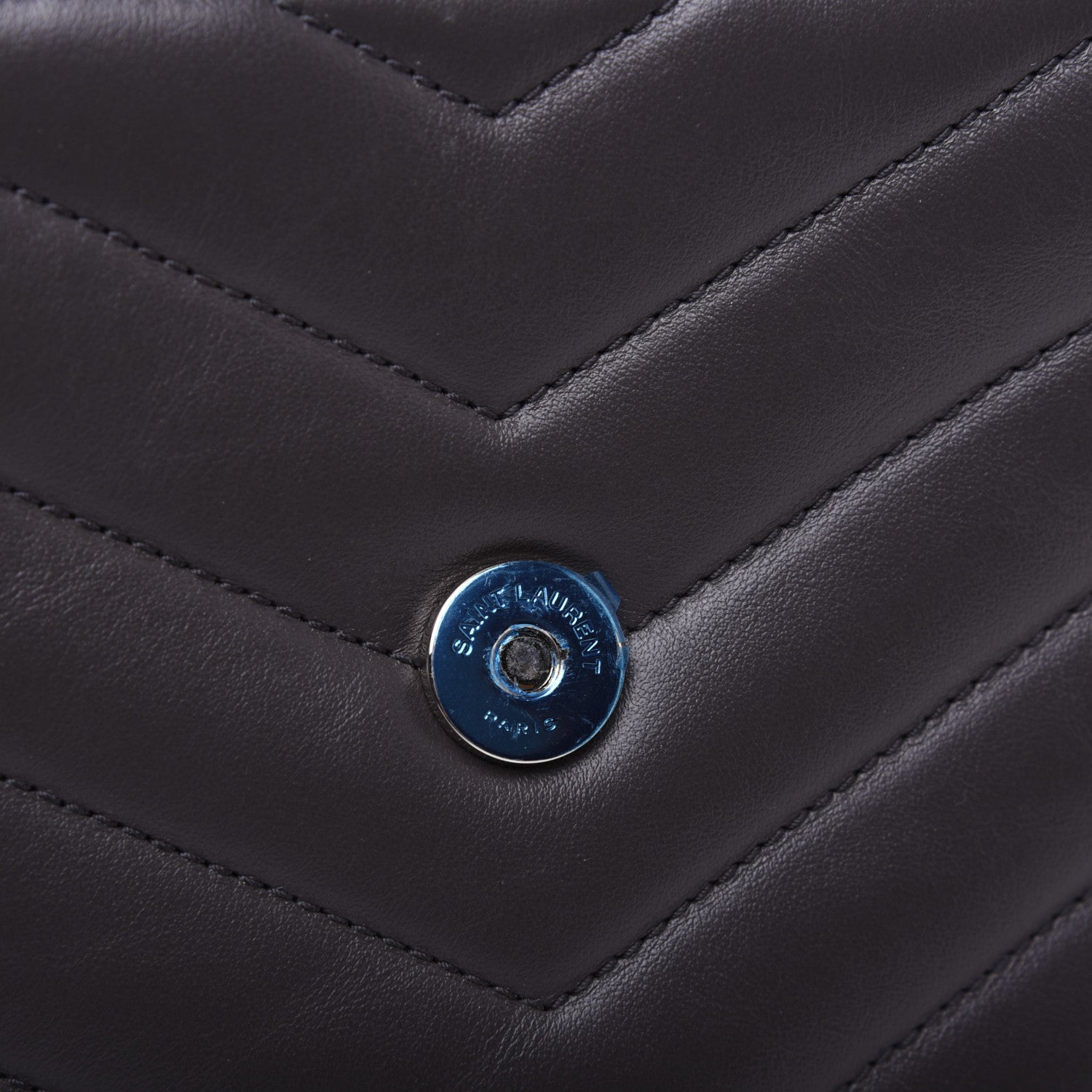 Saint Laurent Calfskin Y Quilted Monogram Small Loulou Chain Satchel Asphalt 11 of 14