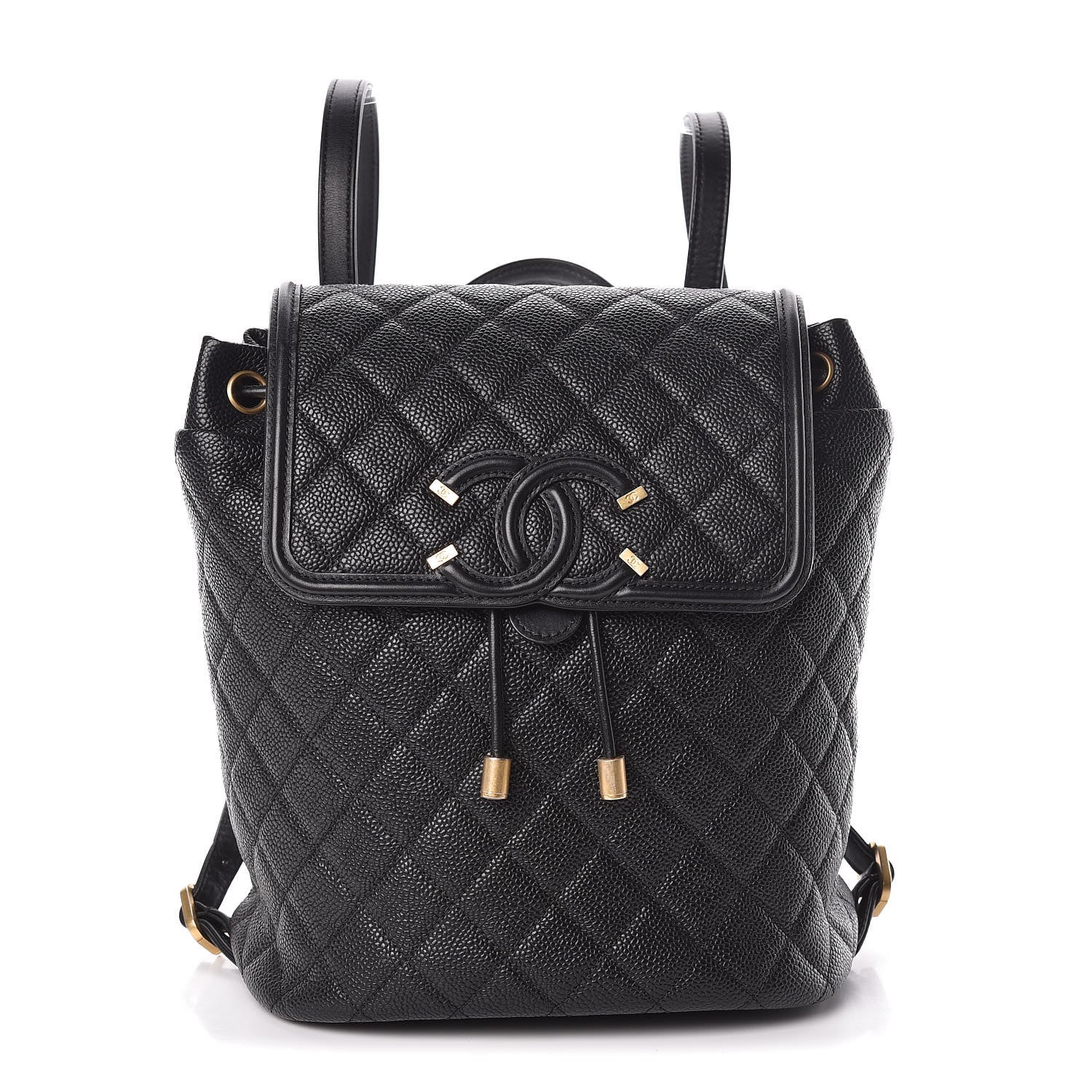 Chanel Caviar Quilted Filigree Backpack Black 1 of 10