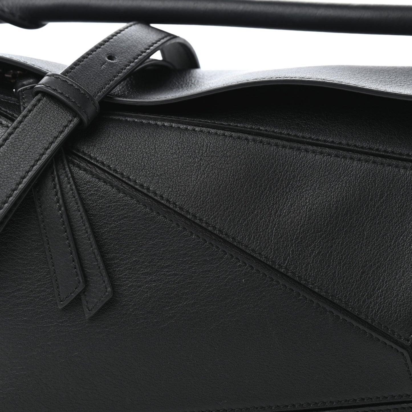 Calfskin Small Puzzle Bag Black