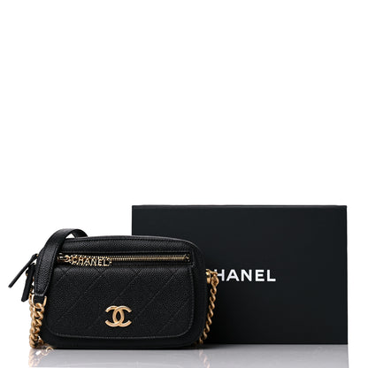 Chanel Caviar Quilted CC Camera Case Black 9 of 9