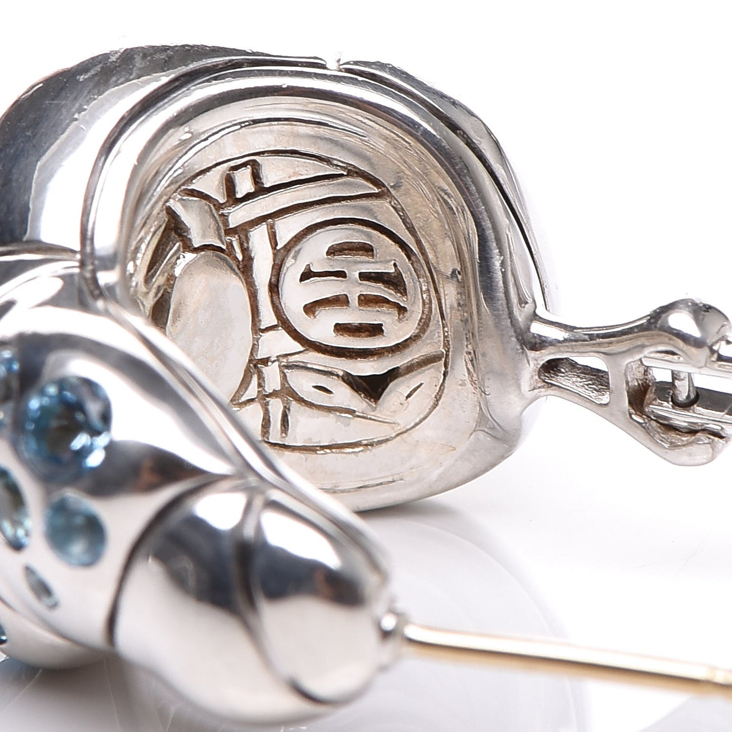 Sterling Silver Blue Topaz Budda Belly Earrings