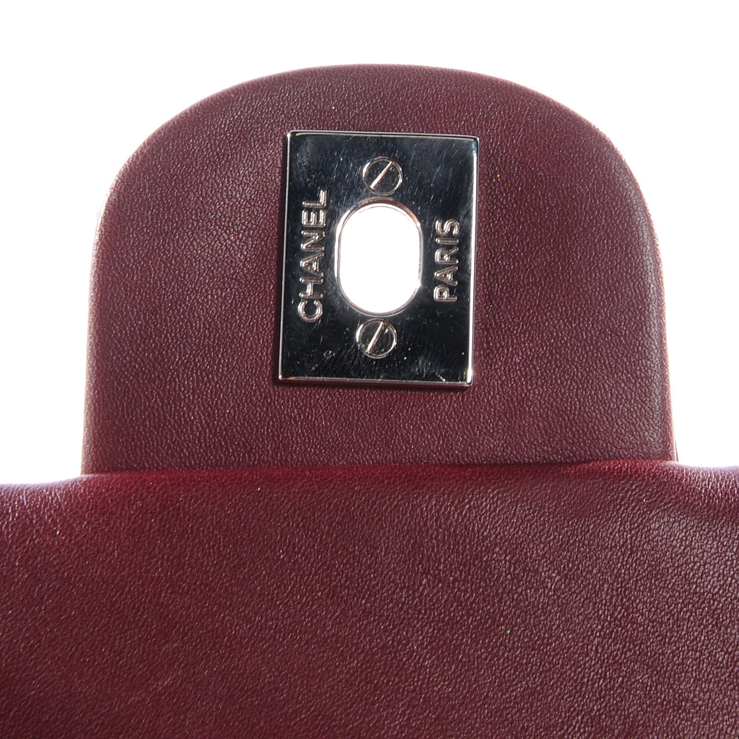 Chanel Striated Patent Quilted Mini Flap Burgundy 9 of 9