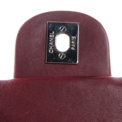 Chanel Striated Patent Quilted Mini Flap Burgundy 9 of 9