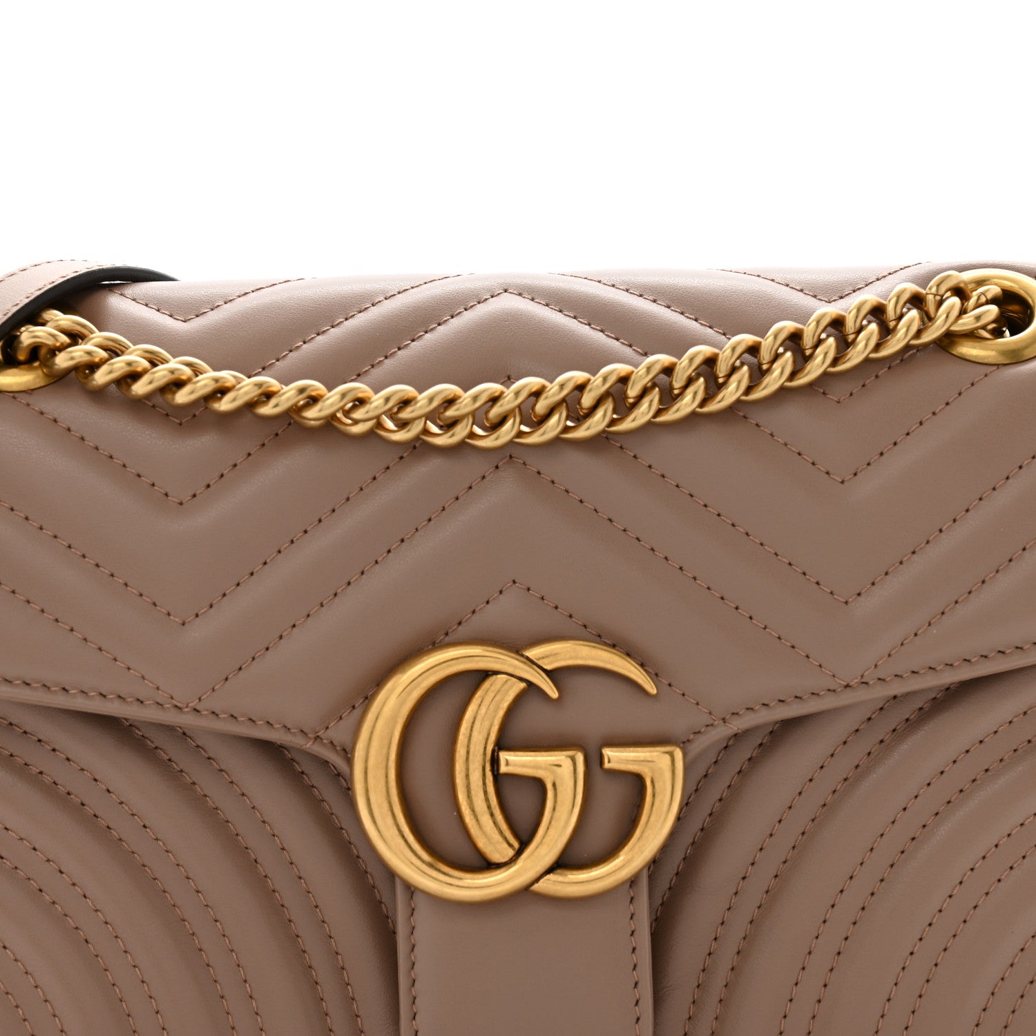 Gucci Calfskin Matelasse Small GG Marmont Shoulder Bag Porcelain Rose 8 of 13