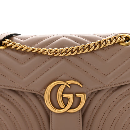 Gucci Calfskin Matelasse Small GG Marmont Shoulder Bag Porcelain Rose 8 of 13