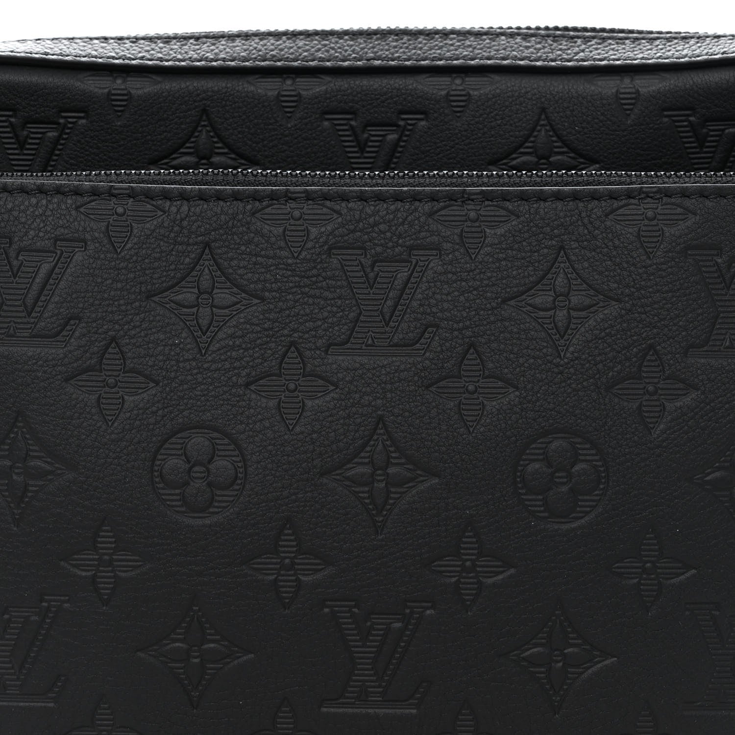 Louis Vuitton Calfskin Monogram Shadow Trio Messenger Black 9 of 11