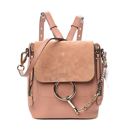 Chloe Suede Calfskin Small Faye Backpack Nougat 1 of 8