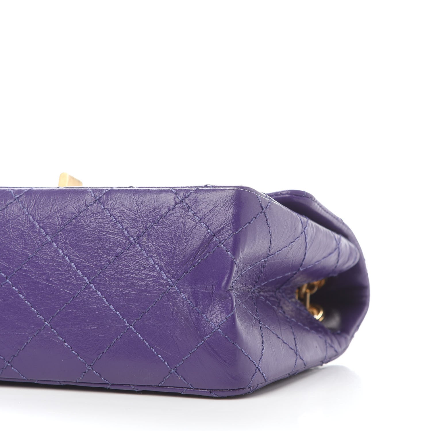 Chanel Aged Calfskin Quilted 2.55 Reissue Mini Flap Purple 9 of 10