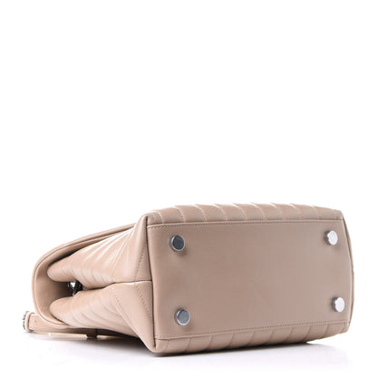 Saint Laurent Calfskin Y Quilted Monogram Medium Loulou Chain Satchel Nude Powder 4 of 11