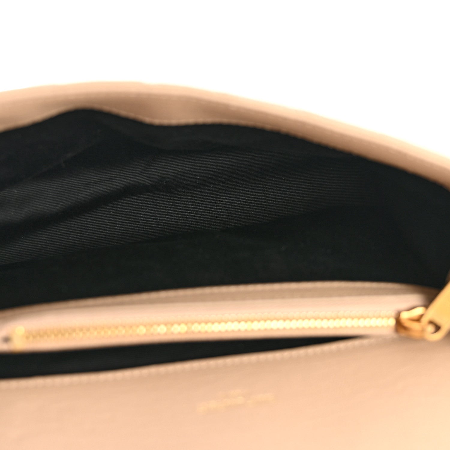 Saint Laurent Sheepskin Matelasse Chevron Monogram Medium College Bag Dark Beige 5 of 14