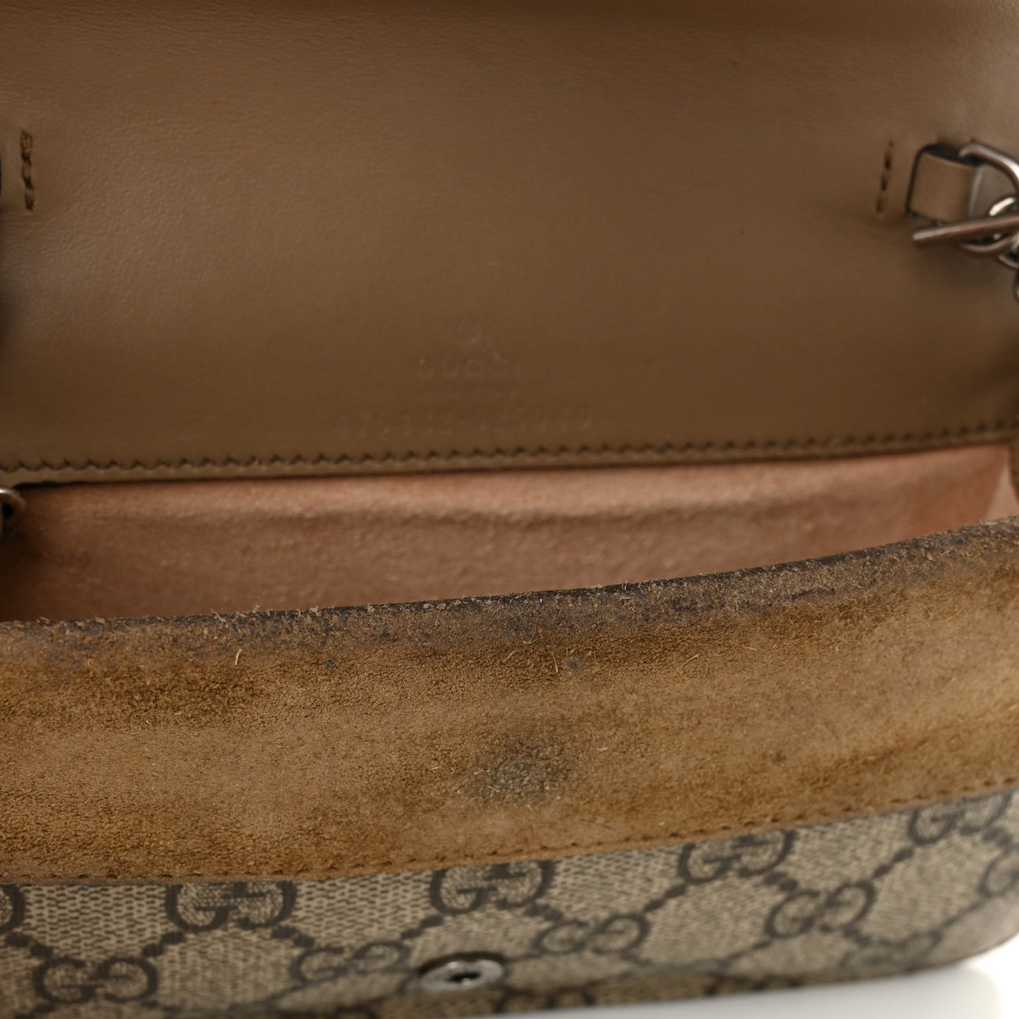 GG Supreme Monogram Super Mini Dionysus Shoulder Bag Taupe