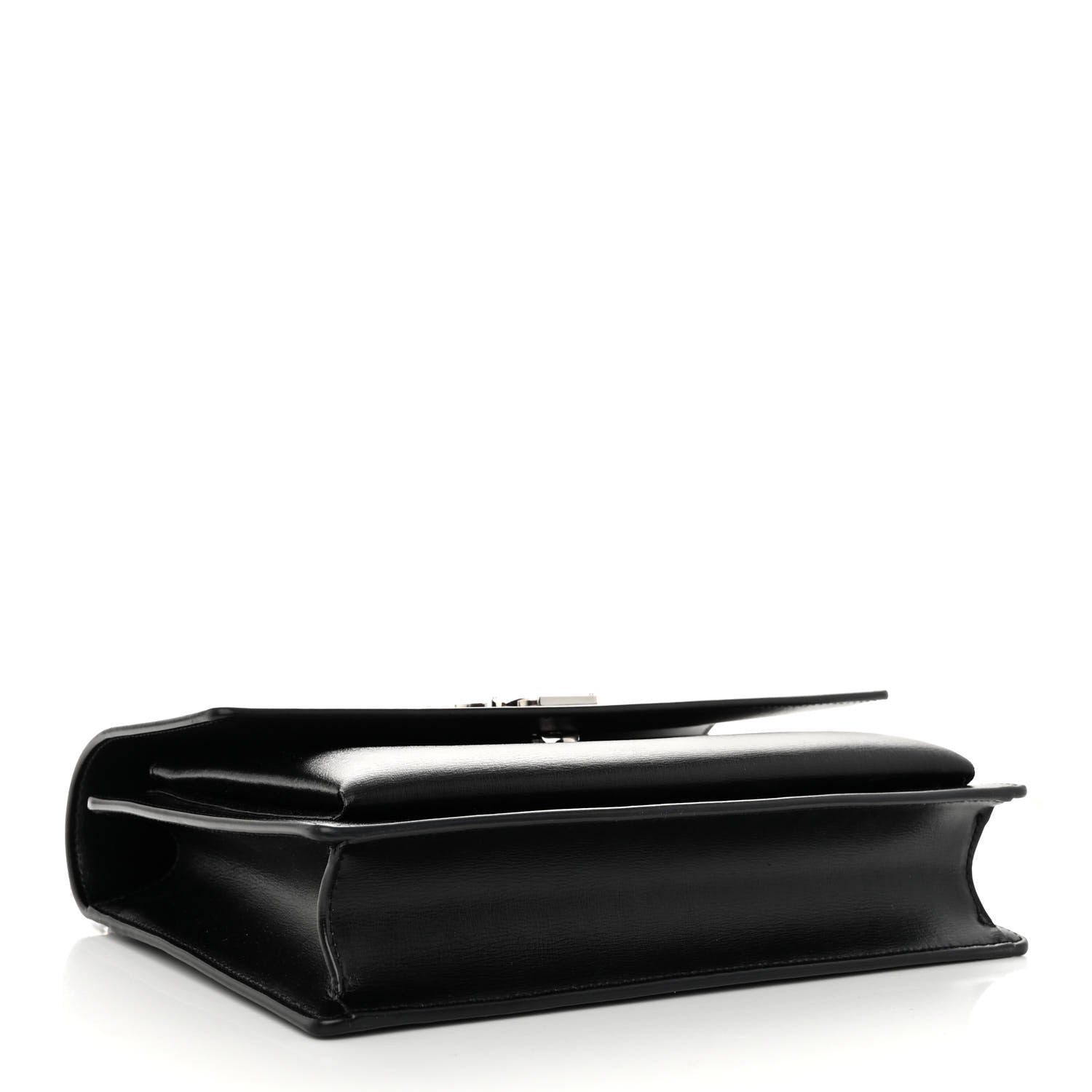 Saint Laurent Smooth Calfskin Medium Monogram Sunset Satchel Black 4 of 8
