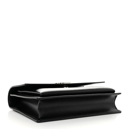 Saint Laurent Smooth Calfskin Medium Monogram Sunset Satchel Black 4 of 8
