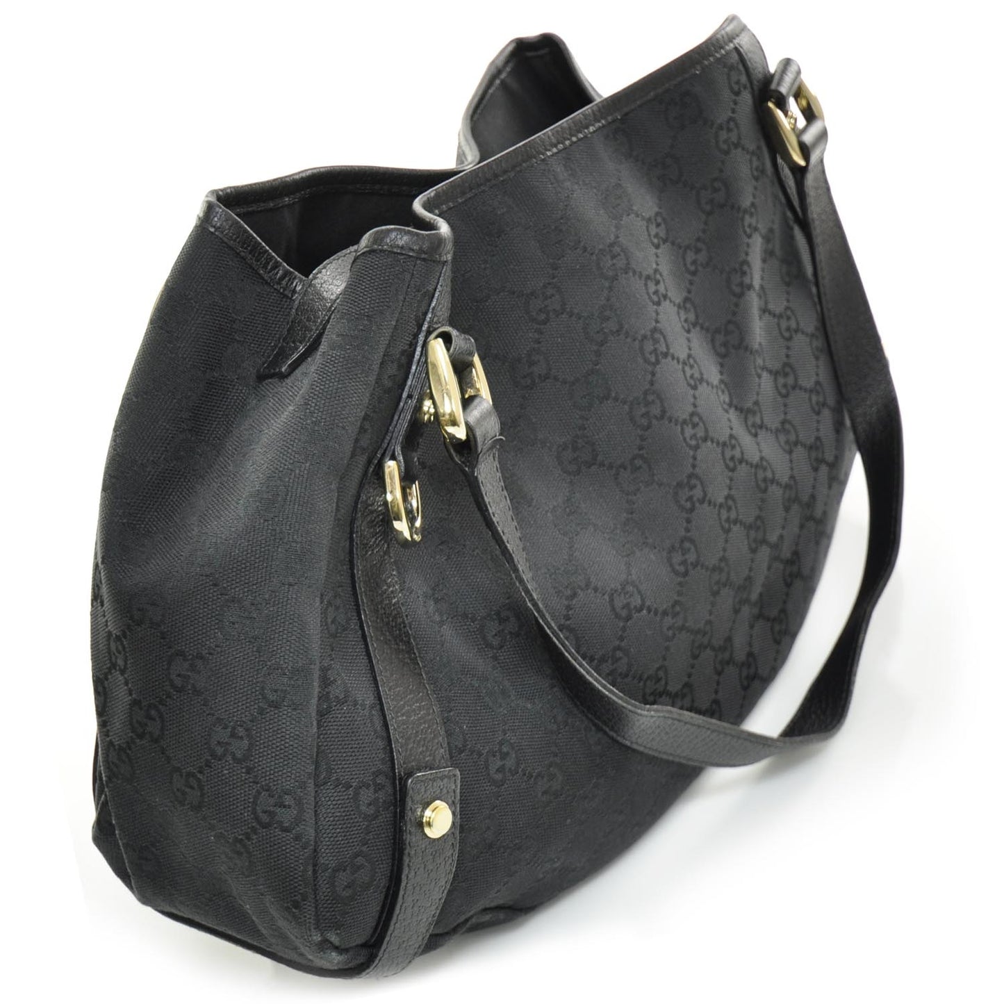 Monogram Medium Abbey Shoulder Bag Black