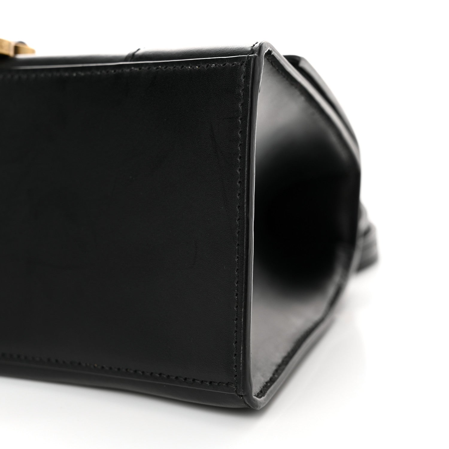 Balenciaga Shiny Box Calfskin Small Hourglass Top Handle Bag Black 11 of 11