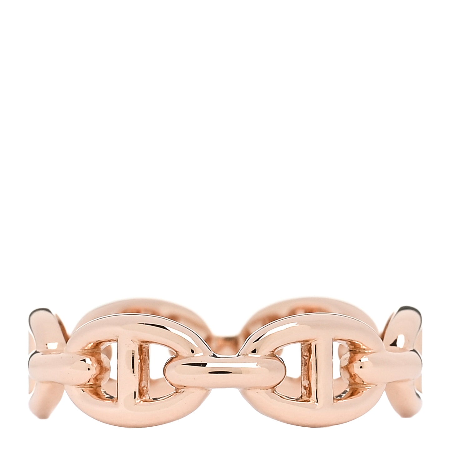 18K Rose Gold PM Chaine d'Ancre Enchainee Ring 53 6.5