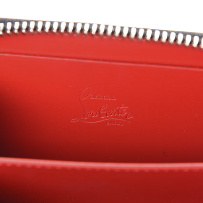 Christian Louboutin Patent Nicograf Spiked Panettone Coin Purse Black White 6 of 7