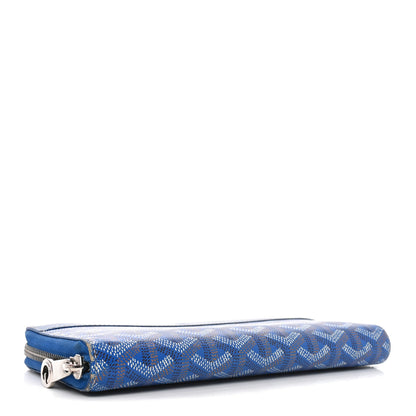 Goyard Goyardine Matignon Zip Around GM Wallet Sky Blue 4 of 8