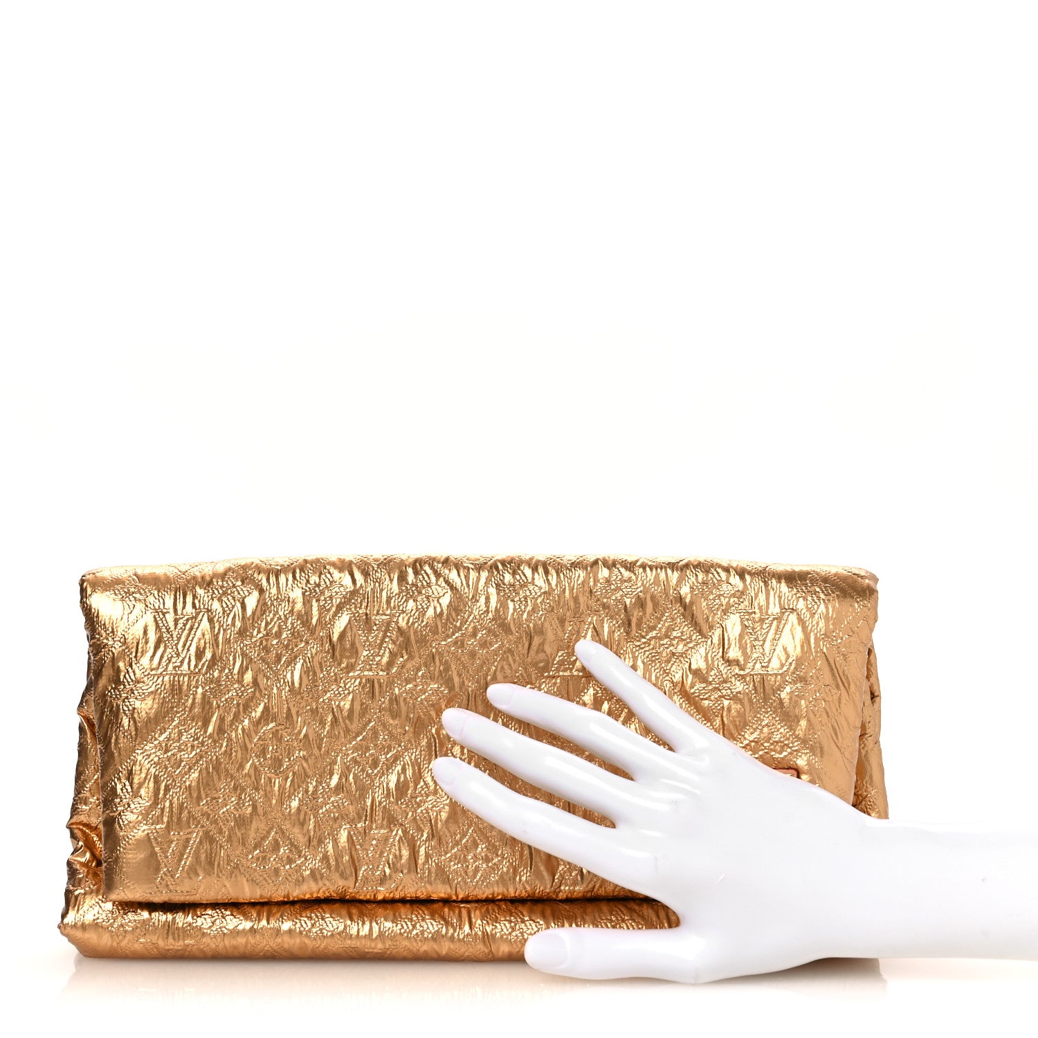 Louis Vuitton Jacquard Quilted Monogram Limelight Clutch PM Gold 2 of 12
