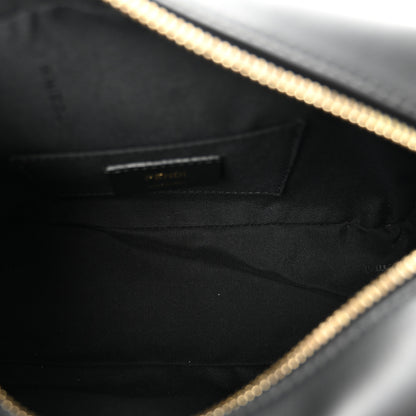 Fendi Glazed Fabric Vitello Century F is Fendi FF 1974 Stamp Patch Camera Case Mogano Panna Black 5 of 10