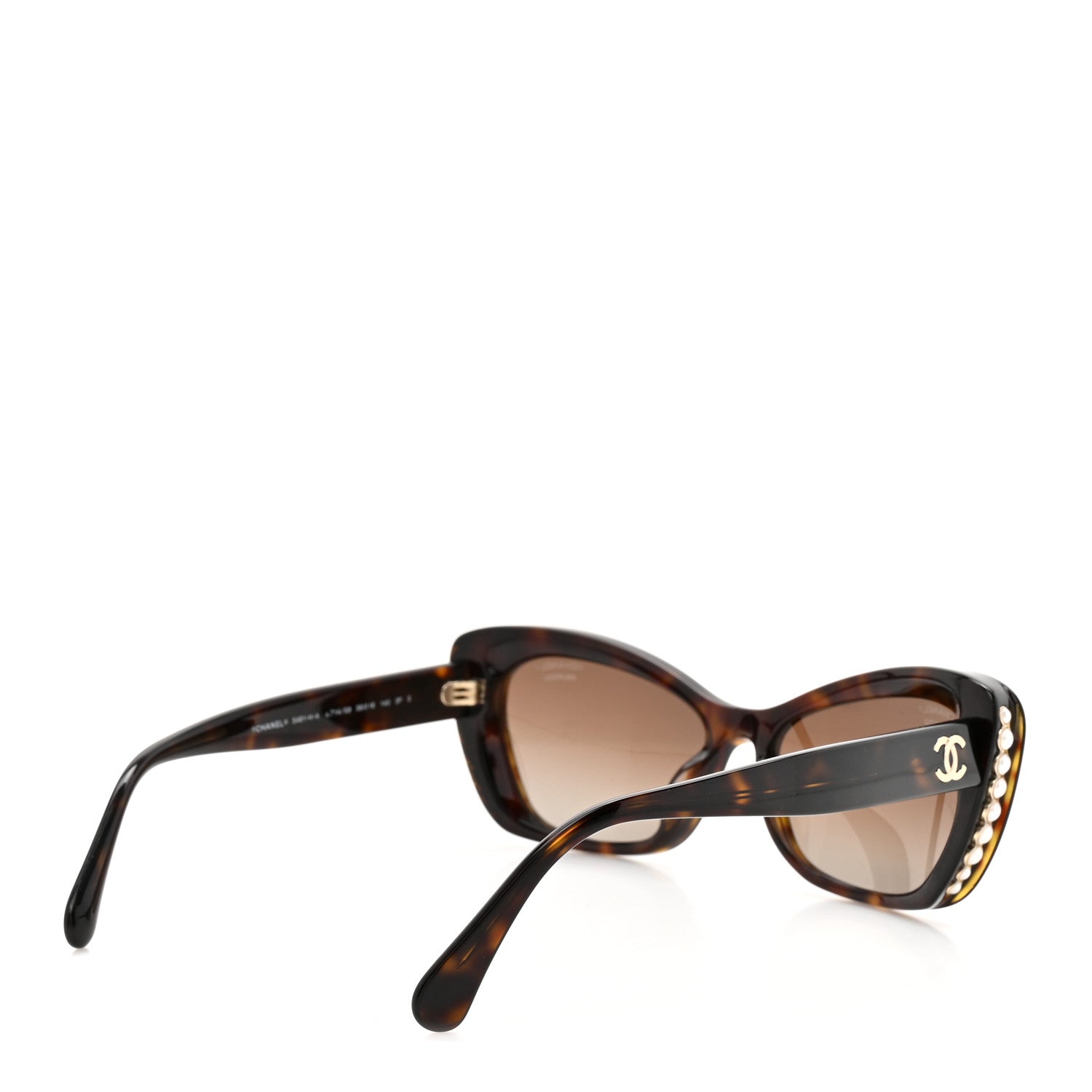 Chanel Acetate Pearl Cat Eye CC Sunglasses 5481-H-A Tortoise 4 of 8