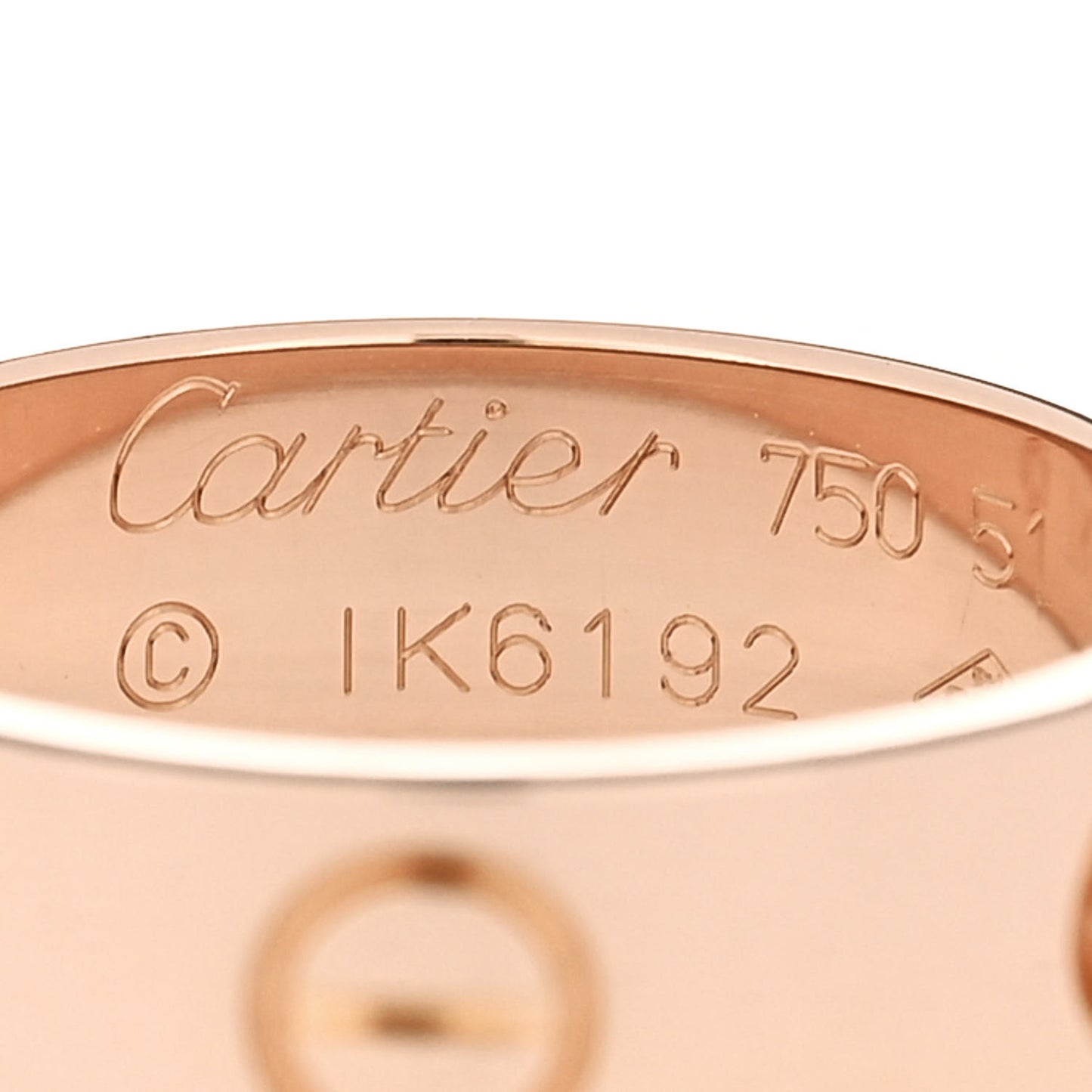 18K Pink Gold 5.5mm LOVE Ring 51 5.75