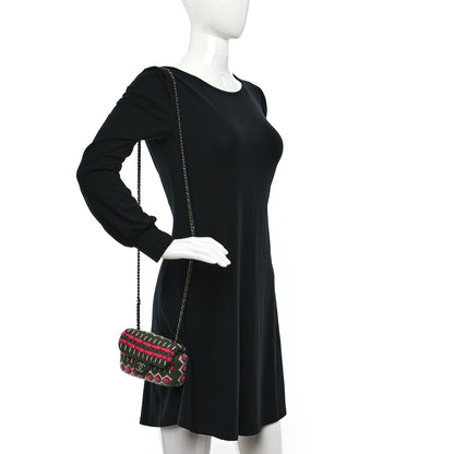 Chanel Cashmere Knit Extra Mini Single Flap Khaki Multicolor 2 of 10