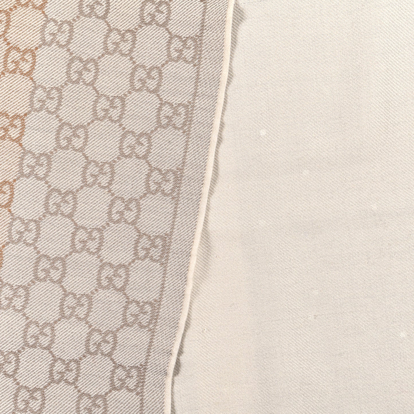 Wool GG Monogram Scarf Brown