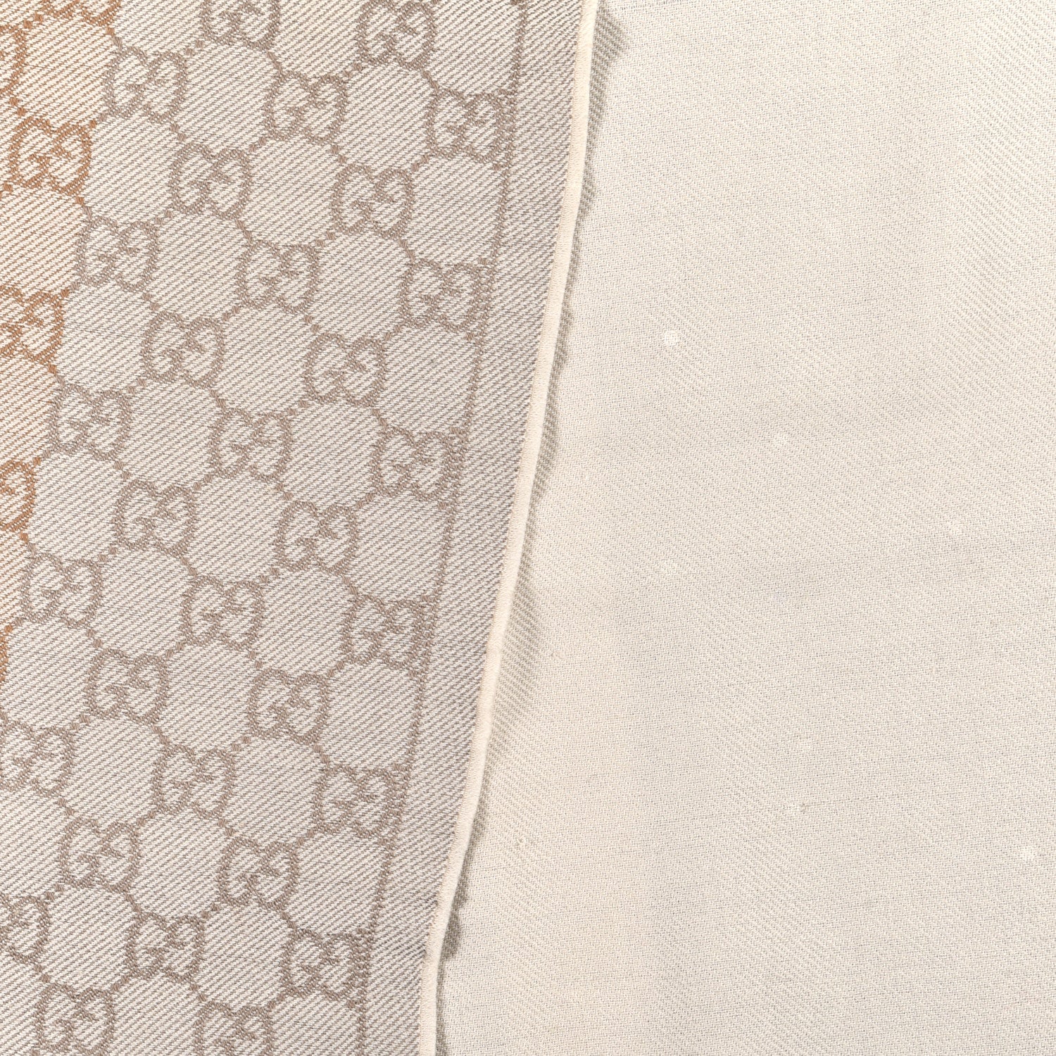 Gucci Wool GG Monogram Scarf Brown 3 of 9