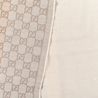 Gucci Wool GG Monogram Scarf Brown 3 of 9