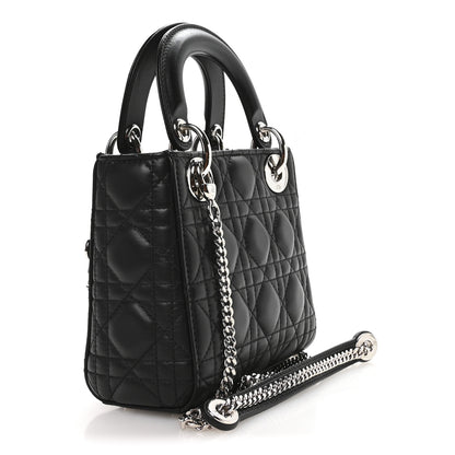 Christian Dior Lambskin Cannage Mini Lady Dior Black 3 of 11