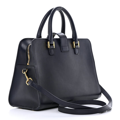 Saint Laurent Smooth Calfskin Small Monogram Cabas Navy 3 of 23