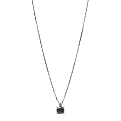 David Yurman Sterling Silver Diamond Green Orchid 11mm Chatelaine Pendant Necklace 1 of 6