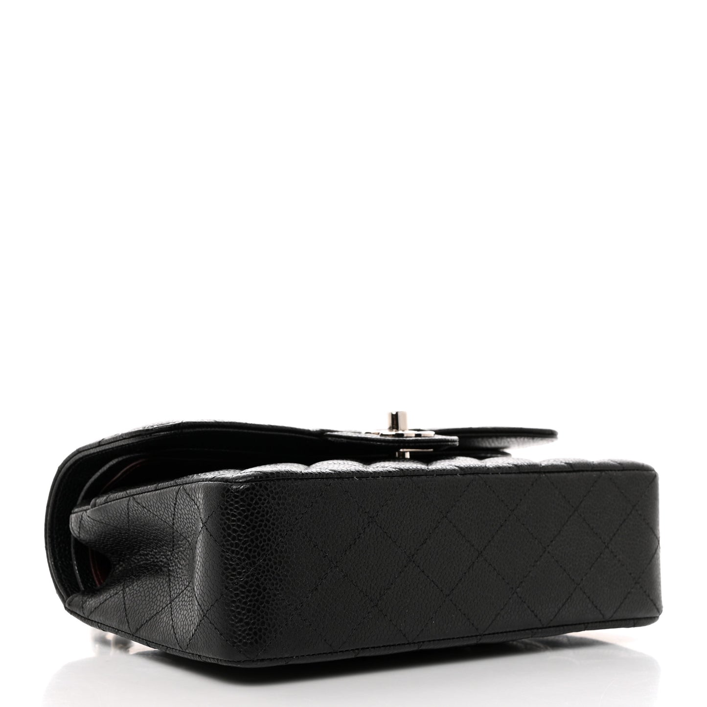 Caviar Quilted Small Double Flap Black