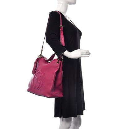 Gucci Cellarius Calfskin Large Soho Hobo Bright Bouganville 2 of 9