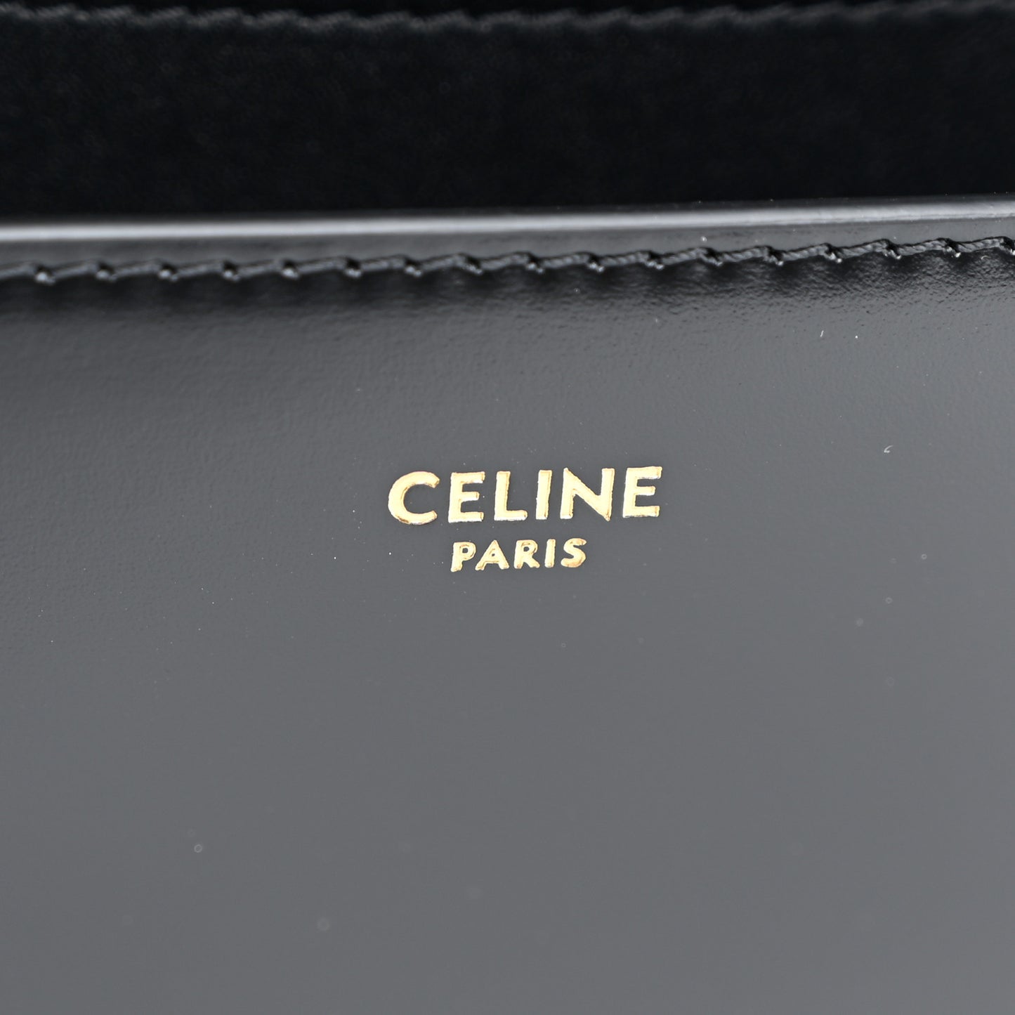Shiny Calfskin College Triomphe Black