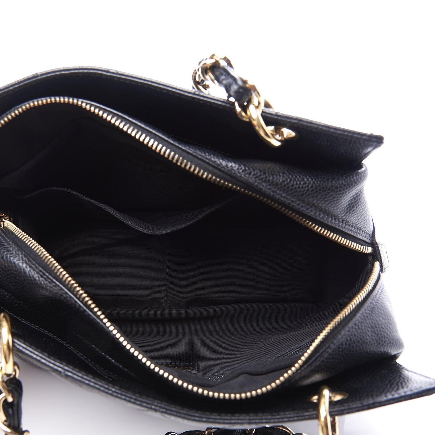Caviar Quilted Petit Timeless Tote PTT Black