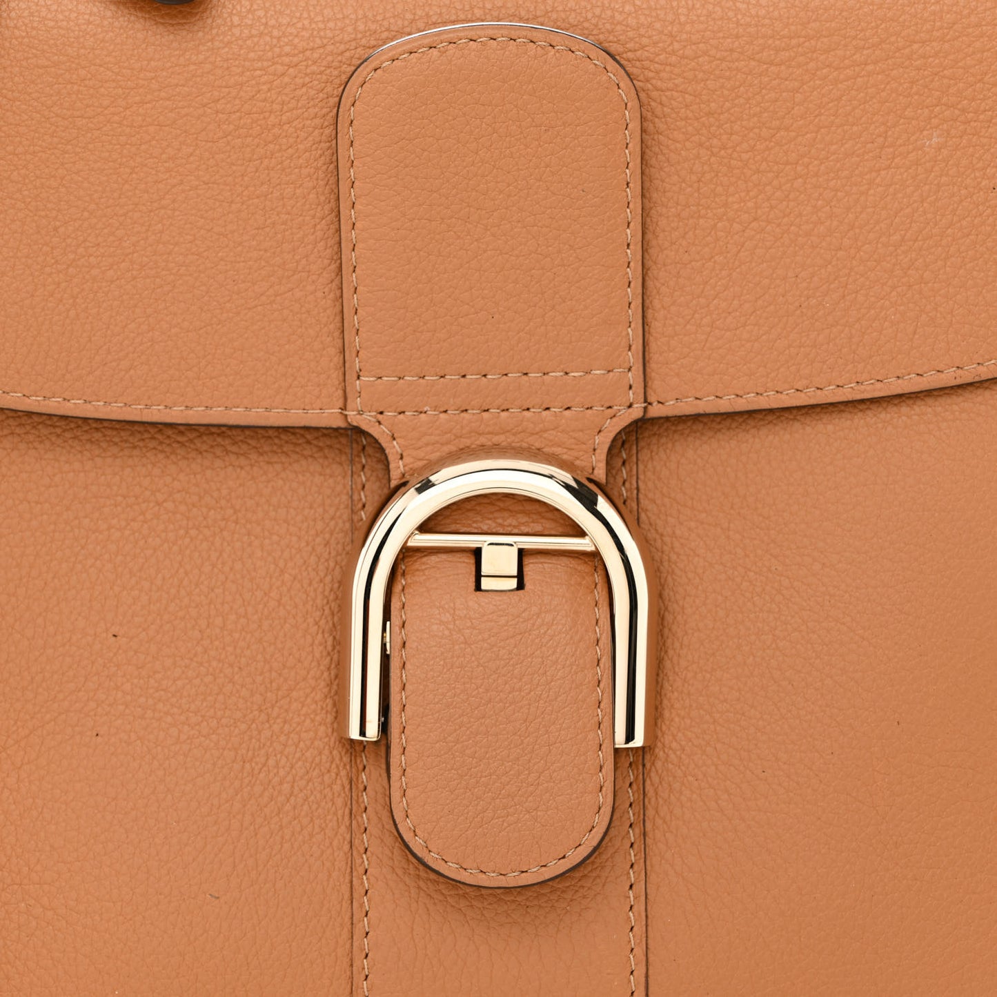 Grained Calfskin MM Brillant Satchel Natural