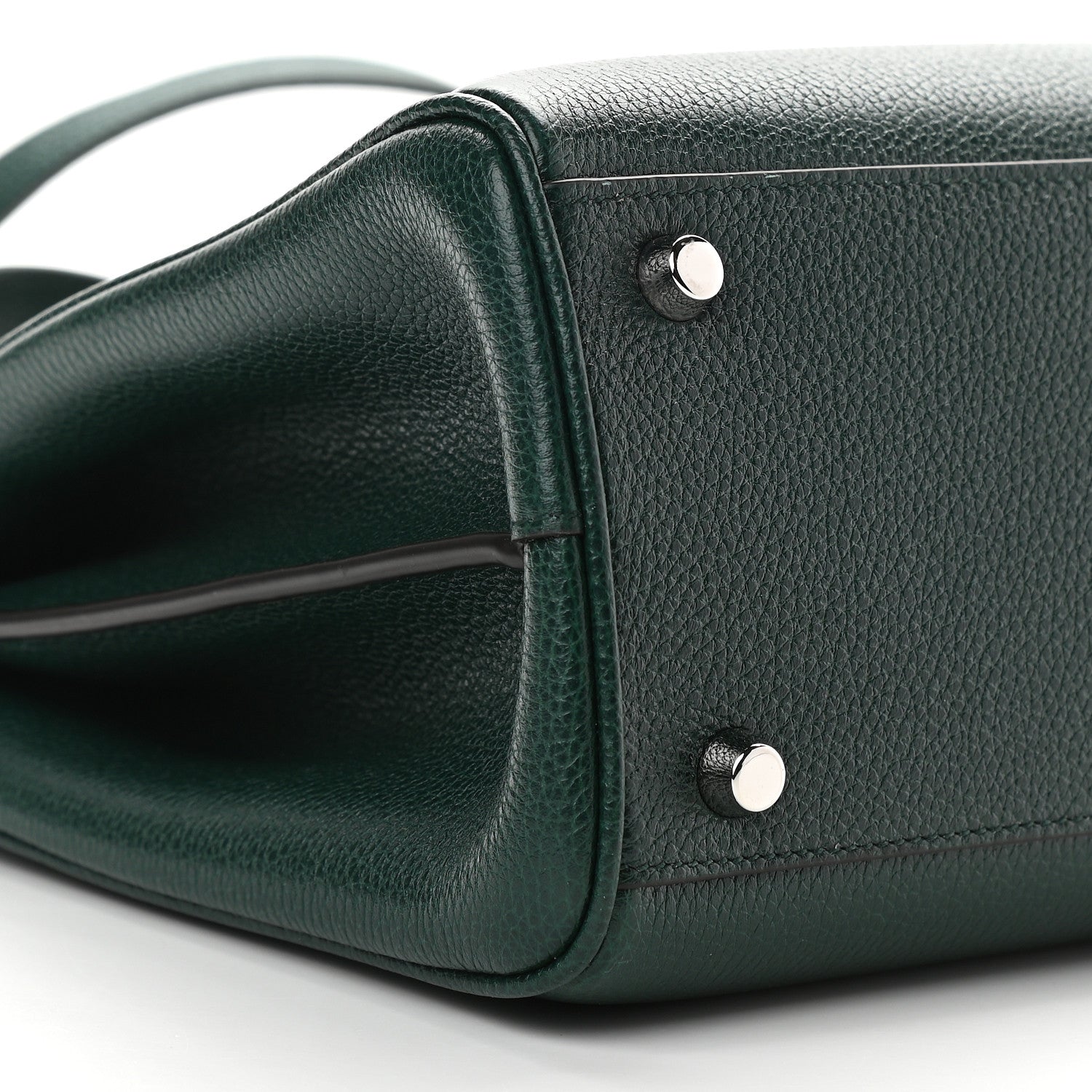Gucci Grainy Calfskin Small Zumi Top Handle Bag Vintage Green 9 of 11