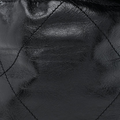 Chanel Shiny Crumpled Calfskin Quilted Pearl Mini Chanel 22 Black 8 of 10