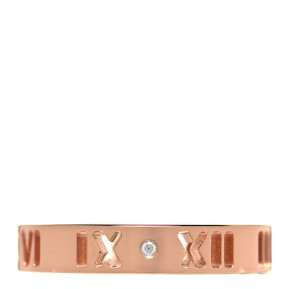 Tiffany 18K Rose Gold Diamond Atlas Pierced Ring 47 4.25 1 of 3