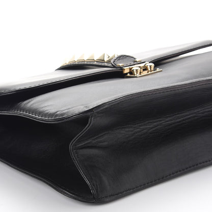 Valentino Garavani Vitello Extra Large Glam Lock Rockstud Flap Black 9 of 11