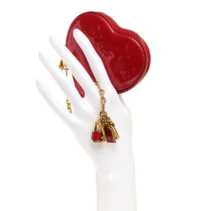 Louis Vuitton Vernis Coeur Heart Coin Purse Pomme D'Amour 2 of 12